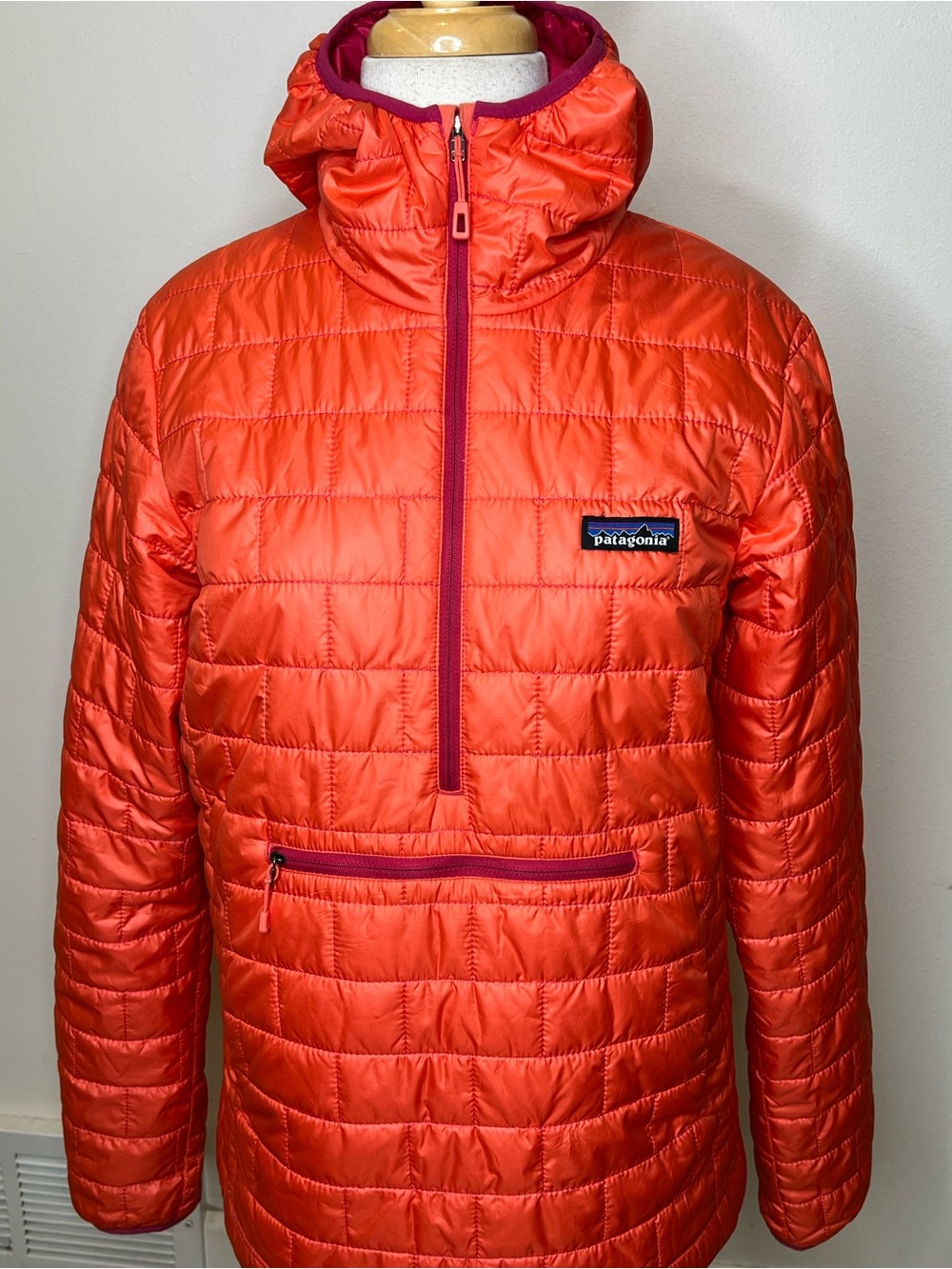 Patagonia Nano Bivy Pullover Jacket Women's M Coral Fushia EUC - Picture 2 of 10